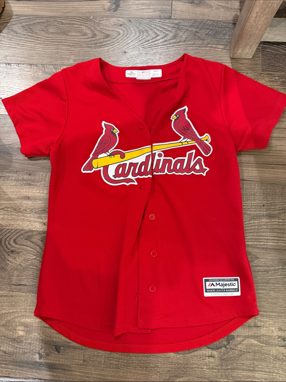 Majestic Red St. Louis Cardinals Women’s Button-Up Jersey